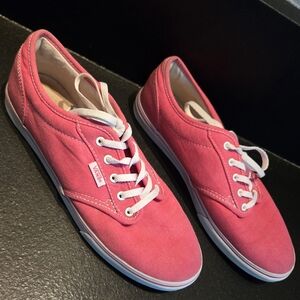SALE Van's Hot Pink Canvas Sneakers EUC 7.5